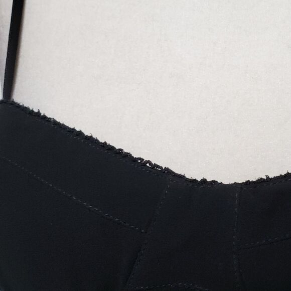 AMERICAN Eagle Outfitters Black Spaghetti Strap Corset Asymmetric Trapeze Dress - Picture 5 of 14